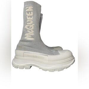 Women’s Alexander McQueen Womens Ribbed Tread Slick Boots US 8.5